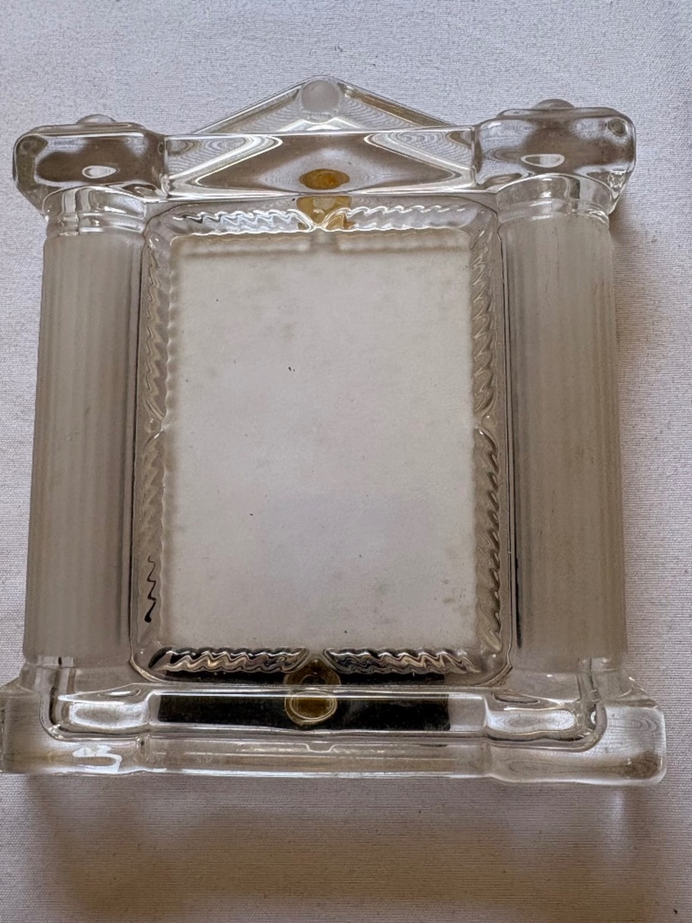 Vintage Mikasa "Cotillion Frost" Crystal Picture Frame Mini 2.75x4 Neoclassical